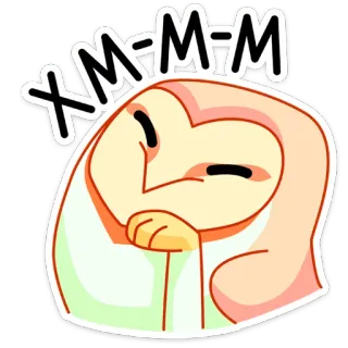 🤔 XM-M-M coruja, fofo, pássaro, sonolento telegram sticker