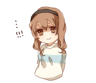 👩 Anime, Cartoon, Chibi, Süß, Sticker, Illustration telegram sticker