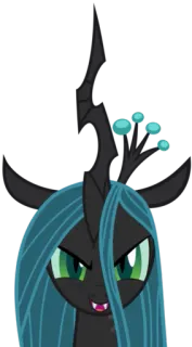 😄 Queen Chrysalis My Little Pony rainha, crisálida, pônei, desenho animado, vilão telegram sticker