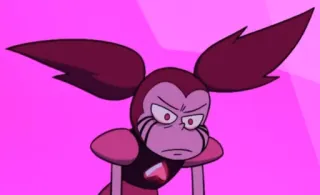 😒 Spinel Steven Universe cartoon, character, Spinel, Steven Universe, angry, pink whatsapp sticker