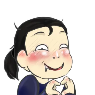☺️ cartoon, smile, happy, cute, blush, funny whatsapp sticker