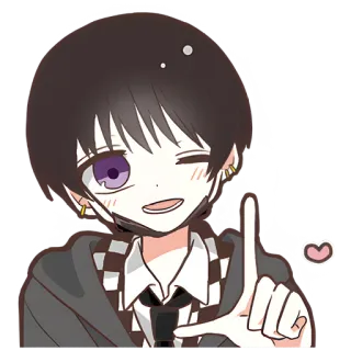 😉 Anime, Kreskówka, Postać, Naklejka, Manga, Słodkie telegram sticker