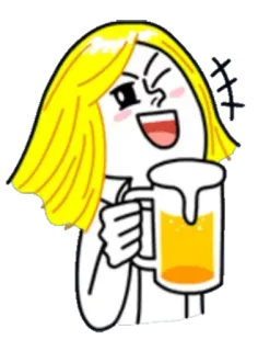 🍺 漫画, ビール, 飲酒, 乾杯, パーティー, お祝い telegram sticker
