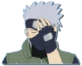 🤦‍♂️ Kakashi Naruto カカシ, ナルト, アニメ, マンガ, 忍者, キャラクター, フェイスパーム telegram sticker