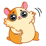 👋 criceto, carino, animale, roditore, animale domestico, cartone animato telegram sticker