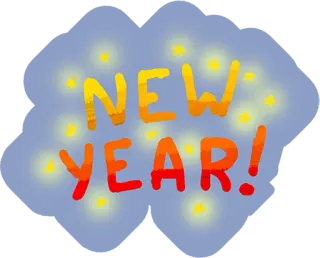 😍 NEW YEAR! new year, celebration, holiday, greeting, festive telegram sticker