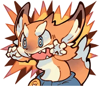 😠 лиса, фурри, мультфильм, животное, персонаж, злой telegram sticker