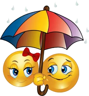 🌧 emoji, paar, regenschirm, regen, emoticon, liebe telegram sticker