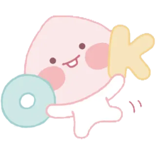 🤗 OK OK, 카와이, 귀여운, 승인, 동의, 파스텔, 스티커, 친근한 telegram sticker