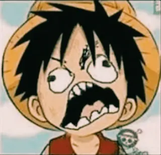 😡 Monkey D. Luffy One Piece Аниме, Смешные, One Piece, Луффи, Соломенная шляпа telegram sticker