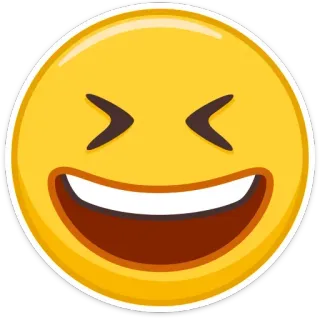 😆 絵文字, スマイリー, 顔, 笑い, 幸せ, 喜び telegram sticker