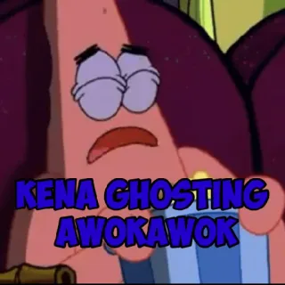 😀 Patrick Star Spongebob Squarepants KENA GHOSTING AWOKAWOK Cartoon, Patrick, Ghosting, Meme telegram sticker