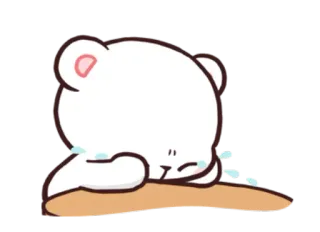😭 triste, chorando, urso, desenho animado telegram sticker