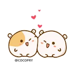 ❤️ милый, хомяк, любовь, каваи, нежность, пара telegram sticker