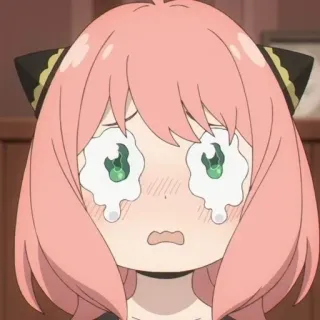 🌺 Anya Forger Spy x Family Anime, Piangere, Triste, Emozionale, Anya Forger, Spy x Family telegram sticker