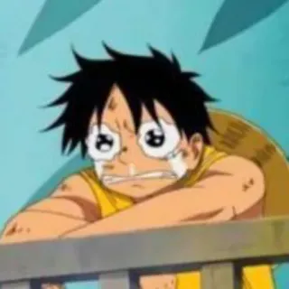 😢 Luffy One Piece luffy, one piece, anime, manga, monkey d luffy telegram sticker