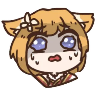 ⭐️ аниме, испуганный, в шоке, мультфильм, стикер, выражение telegram sticker