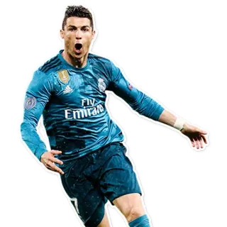 😮 Cristiano Ronaldo football, football américain, athlète, sport, real madrid whatsapp sticker