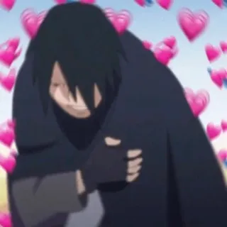 ❤️ Sasuke Naruto Anime, Sasuke, Herzen, Liebe, Manga whatsapp sticker