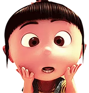 😳 Agnes Despicable Me cartoon, girl, cute, animation, character telegram sticker
