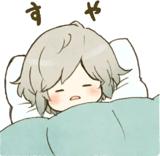 😴 zzz спящий, аниме, мультфильм, сонный, персонаж telegram sticker