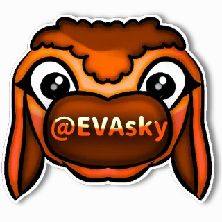 🐂 @EVASky hoạt hình, động vật, nhân vật, dễ thương telegram sticker