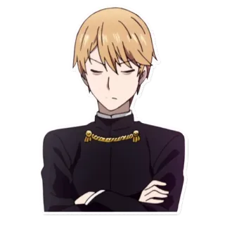 🤔 Miyuki Shirogane Kaguya-sama: Love Is War Anime, Personaje, Miyuki Shirogane, Kaguya-sama: Love is War, Estudiante, Uniforme escolar whatsapp sticker