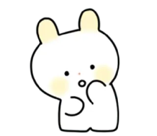 💭 兔子, 卡通, 可爱, 动物, 贴纸 telegram sticker
