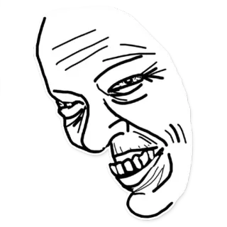 🤪 лицо, мужчина, жуткий, злой, мем, тролль whatsapp sticker