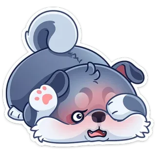 🫣 anjing, kartun, hewan, lucu, stiker, hewan peliharaan telegram sticker