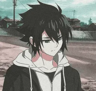 🩸 Anime, Karakter, Hoodie, Anak laki-laki, Manga telegram sticker