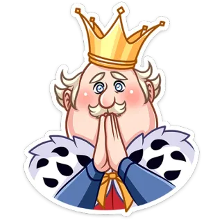 🥺 king, royal, crown, royalty, cartoon, character whatsapp sticker