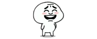 🔰 cartoon, white, character, happy telegram sticker