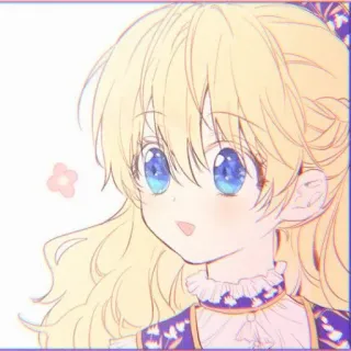 🌨️ Anime, Dessin animé, Fille, Blonde, Mignon, Personnage whatsapp sticker