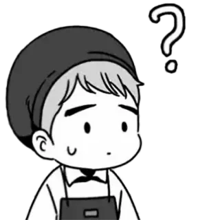 ❓ question, confused, question mark, worried, illustration, cartoon telegram sticker