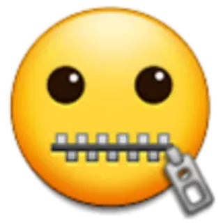 🤐 emoji, zipper mouth, shut up, silence, quiet telegram sticker