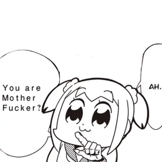 ☝ You are Mother Fucker? anime, profanity, cartoon, meme telegram sticker