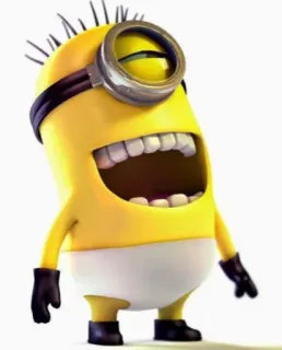😂 Minion Despicable Me Minion, Kartun, Kuning, Lucu, Karakter telegram sticker