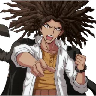 😮 Yasuhiro Hagakure Danganronpa Anime, Personaggio, Uomo, Indicare telegram sticker
