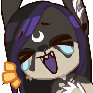 😂 furry, llorando, riendo, dibujos animados, emoción, antropomórfico telegram sticker