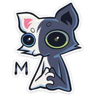 🤗 M кот, животное, стикер, мультфильм telegram sticker