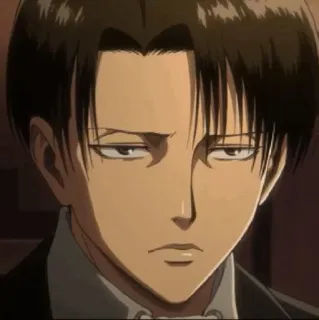 ☕ Levi Ackerman Attack on Titan Anime, Manga, Levi Ackerman, Ataque a los Titanes, Personaje telegram sticker
