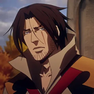 ⚰️ Trevor Belmont Castlevania Аниме, Вампир, Охотник, Серьезный telegram sticker