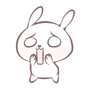 🎀 thỏ, thỏ con, dễ thương, sốc, hoạt hình telegram sticker
