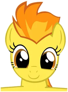 😊 pony, cartoon, animal, yellow, orange, my little pony, equine, mane whatsapp sticker