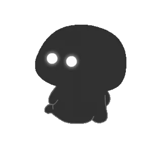 😶 Schatten, dunkel, Kreatur, gruselig, Cartoon, Geist telegram sticker