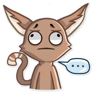 😐 フェネックギツネ, 漫画, 動物, 可愛い, ステッカー telegram sticker