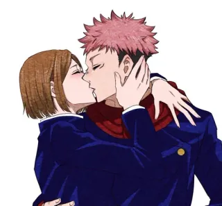 💗 Yuji Itadori Jujutsu Kaisen アニメ, キス, 恋愛, カップル, ファンアート telegram sticker