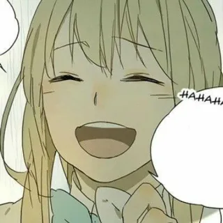 🌟 HAHAHA Anime, Manga, Cartoon, Mädchen, Lachen, Fröhlich, Lächeln whatsapp sticker