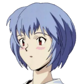 🍙 Rei Ayanami Neon Genesis Evangelion Anime, Personagem, Rei Ayanami, Evangelion, Mangá telegram sticker